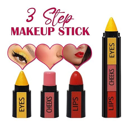 HUDABeauty™ 3-in-1 Lip, Cheek & Eye Stick – All-in-One Makeup Essential