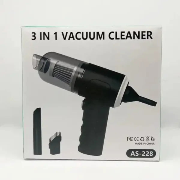 CleanPro™ 3-in-1 Mini Vacuum Cleaner – Wireless Handheld with Attachments
