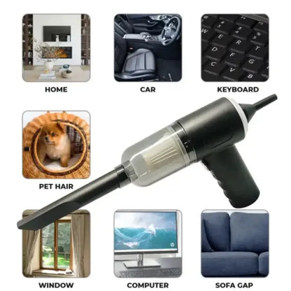 CleanPro™ 3-in-1 Mini Vacuum Cleaner – Wireless Handheld with Attachments