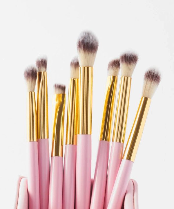 ElegancePro™ 12-Piece White & Gold Premium Makeup Brush Set