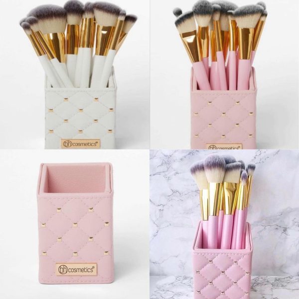 ElegancePro™ 12-Piece White & Gold Premium Makeup Brush Set