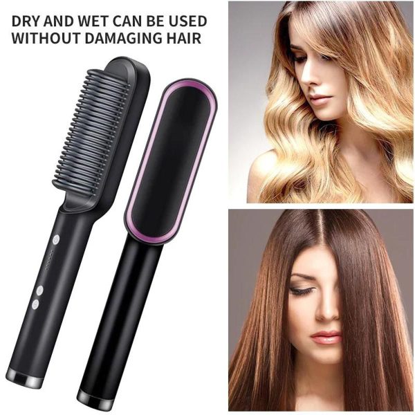 SilkStyler™ 909 Electric Hair Straightening Brush Comb – Anti-Frizz | Adjustable Heat | Ceramic