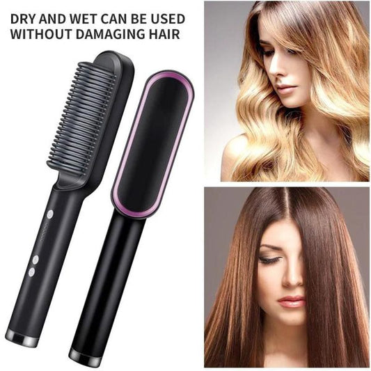 SilkStyler™ 909 Electric Hair Straightening Brush Comb – Anti-Frizz | Adjustable Heat | Ceramic