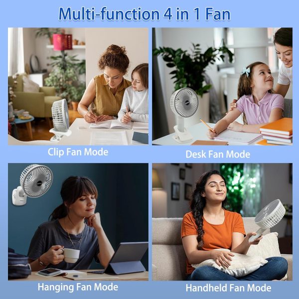 AirGlide™ 3-Speed Rechargeable Desk Fan – Silent Cooling | USB Powered | Easy One-Touch Use