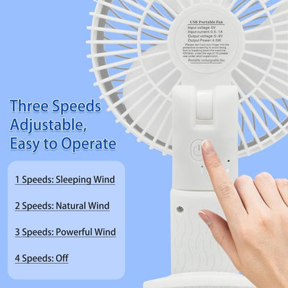 AirGlide™ 3-Speed Rechargeable Desk Fan – Silent Cooling | USB Powered | Easy One-Touch Use