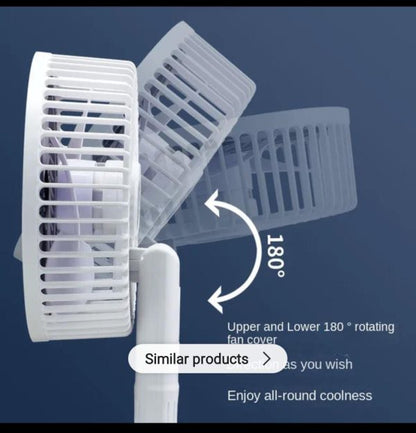 AirGlide™ 3-Speed Rechargeable Desk Fan – Silent Cooling | USB Powered | Easy One-Touch Use