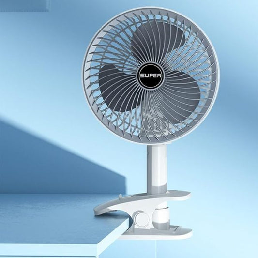 AirGlide™ 3-Speed Rechargeable Desk Fan – Silent Cooling | USB Powered | Easy One-Touch Use