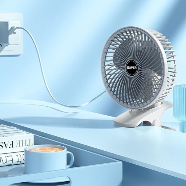 AirGlide™ 3-Speed Rechargeable Desk Fan – Silent Cooling | USB Powered | Easy One-Touch Use