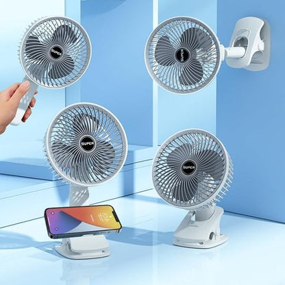 AirGlide™ 3-Speed Rechargeable Desk Fan – Silent Cooling | USB Powered | Easy One-Touch Use