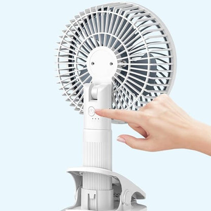 AirGlide™ 3-Speed Rechargeable Desk Fan – Silent Cooling | USB Powered | Easy One-Touch Use