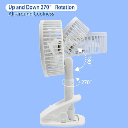 AirGlide™ 3-Speed Rechargeable Desk Fan – Silent Cooling | USB Powered | Easy One-Touch Use