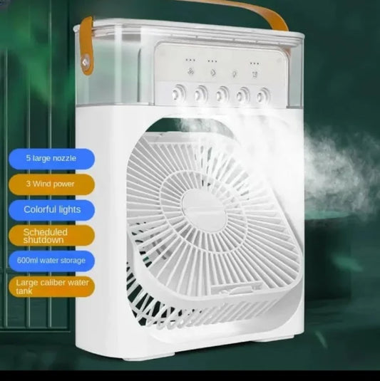 SmartCool™ Portable USB Air Conditioner Fan – Mini Air Cooler & Humidifier