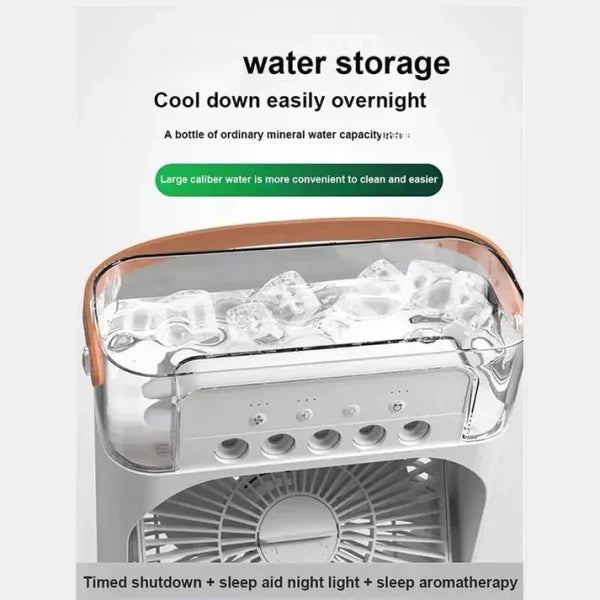 SmartCool™ Portable USB Air Conditioner Fan – Mini Air Cooler & Humidifier
