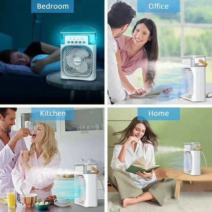 SmartCool™ Portable USB Air Conditioner Fan – Mini Air Cooler & Humidifier