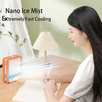 CoolBreeze™ USB Desktop Mini Air Conditioner – 3-Speed Fan with Spray & Light