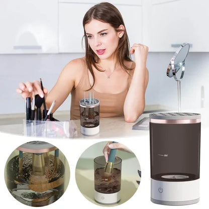 GlowSpin™ Electric Makeup Brush Cleaner – USB Rechargeable Auto Washer