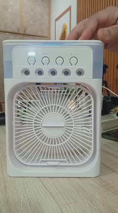 SmartCool™ Portable USB Air Conditioner Fan – Mini Air Cooler & Humidifier