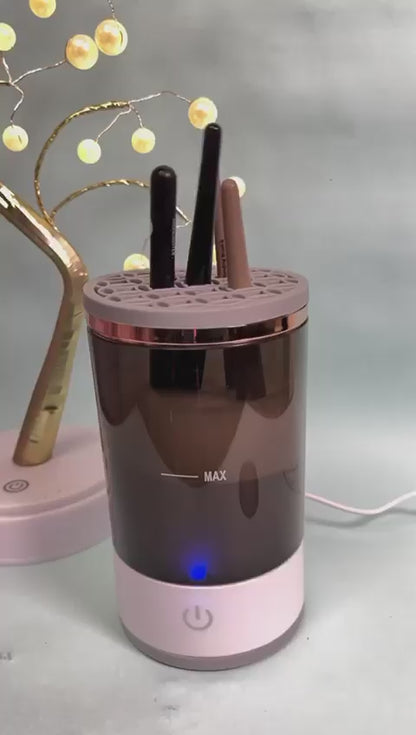 GlowSpin™ Electric Makeup Brush Cleaner – USB Rechargeable Auto Washer