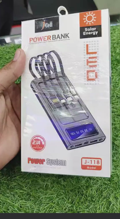 SunCharge™ Solar Power Bank with TWS Earbuds & Phone Stand – 2-in-1 Charging & Audio Companion