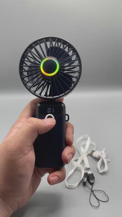 BreezeMate™ Portable Handheld Fan with Phone Stand