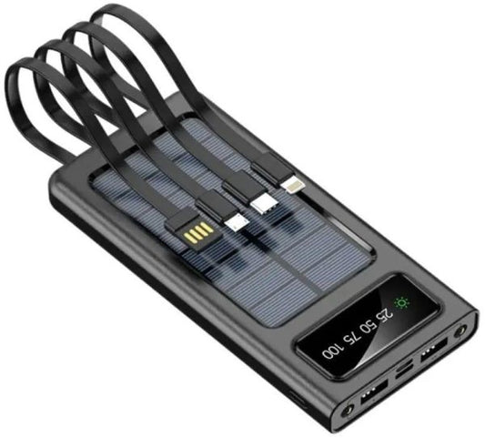 SunCharge™ Solar Power Bank with TWS Earbuds & Phone Stand – 2-in-1 Charging & Audio Companion
