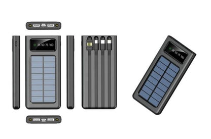 SunCharge™ Solar Power Bank with TWS Earbuds & Phone Stand – 2-in-1 Charging & Audio Companion
