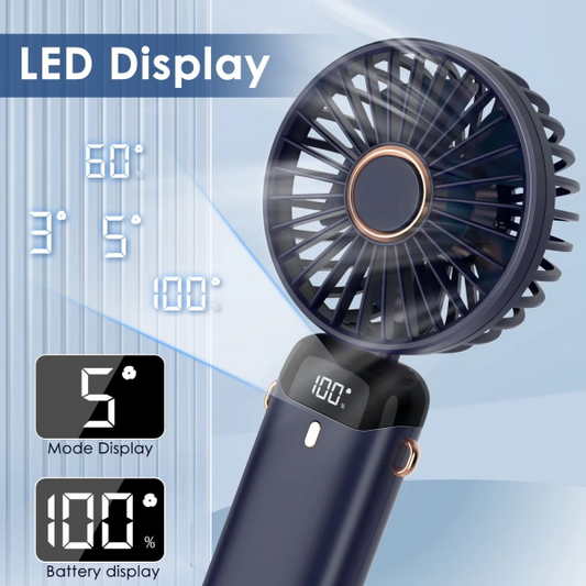 BreezeMate™ Portable Handheld Fan with Phone Stand